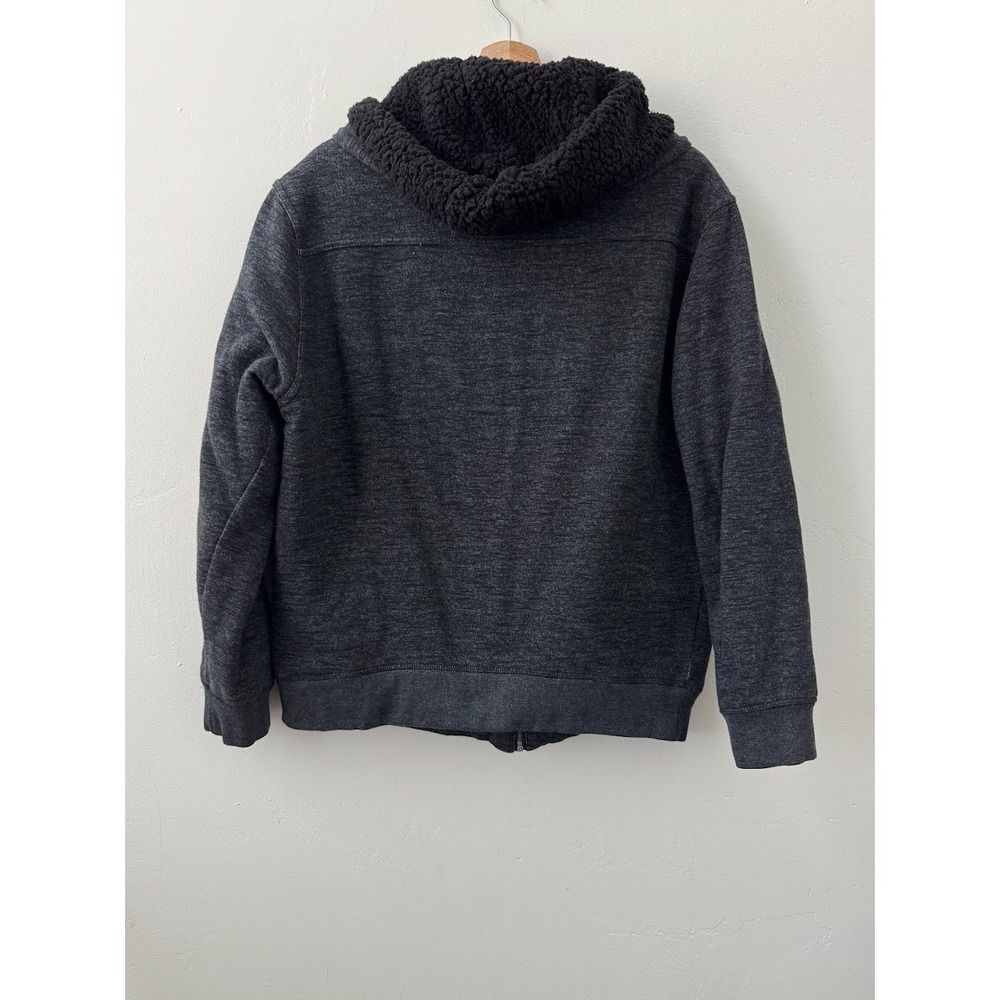 O'Neill Men's Sherpa Lined Hooded Jacket Large Charcoal Utility Skate Full Zip - Picture 3 of 8